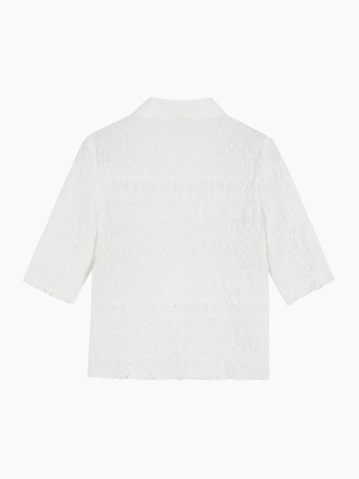 White rouched shirt - null - White | Sisley K image number 2